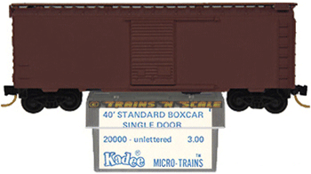 Kadee Micro-Trains 20000 Blue Label 40' Boxcar Unlettered Light Brown
