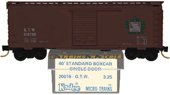 Kadee Micro-Trains 20018 Blue Label 40' Boxcar Grand Trunk Western G.T.W. 516798
