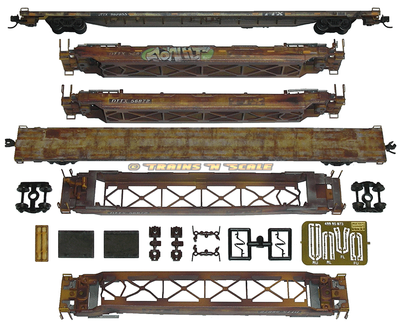 Micro-Trains®  Line 993 02 130 TTX Wreck Recovery Pack Components Unboxed